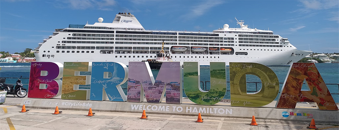 Photo of a large colourful Bermuda sign